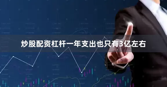 炒股配资杠杆一年支出也只有3亿左右